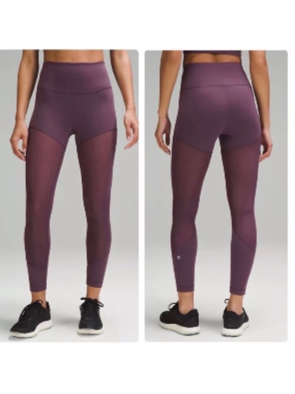 Lululemon Wunder Train Mesh HR Tight 25” GPTH Grape Thistle Women's Size 4 Pants